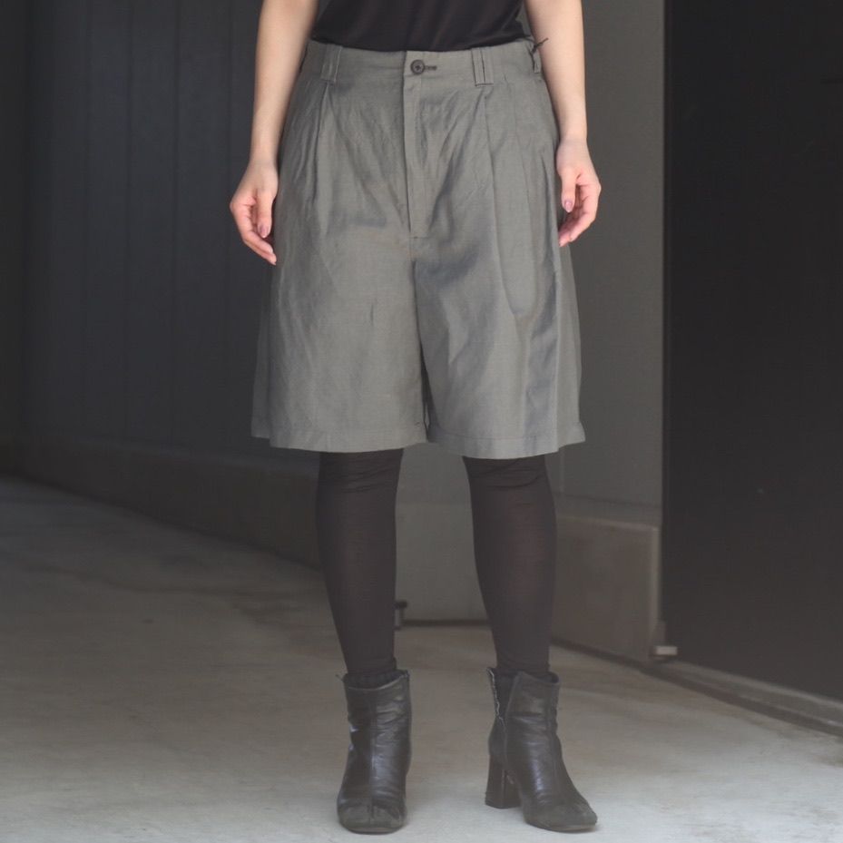 【残り一点】Wool Linen 3Pleated Shorts