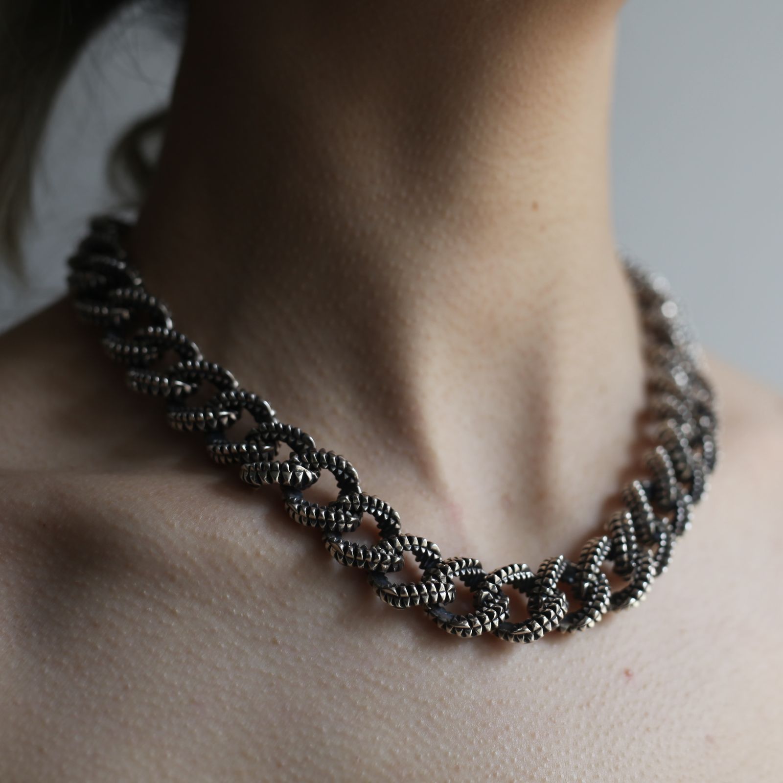 【お取り寄せ注文可能】Cuban Chain Choker(SILVER×GOLD)