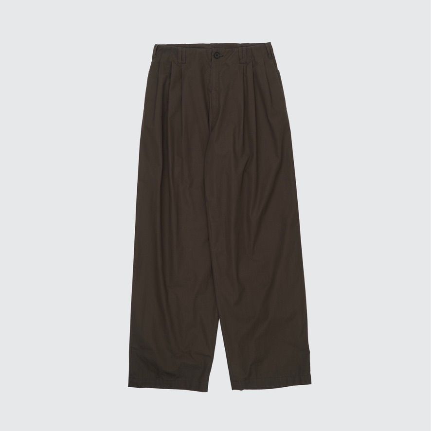 【残り一点】Cotton Gabardine 3pleated Wide-Leg Trousers