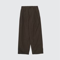 【残り一点】Cotton Gabardine 3pleated Wide-Leg Trousers