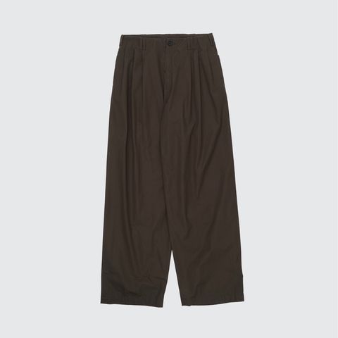 【残り一点】Cotton Gabardine 3pleated Wide-Leg Trousers