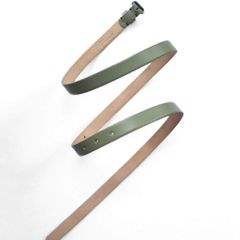 【残り一点】カラーバックルロングベルト(GREEN×BLACK)