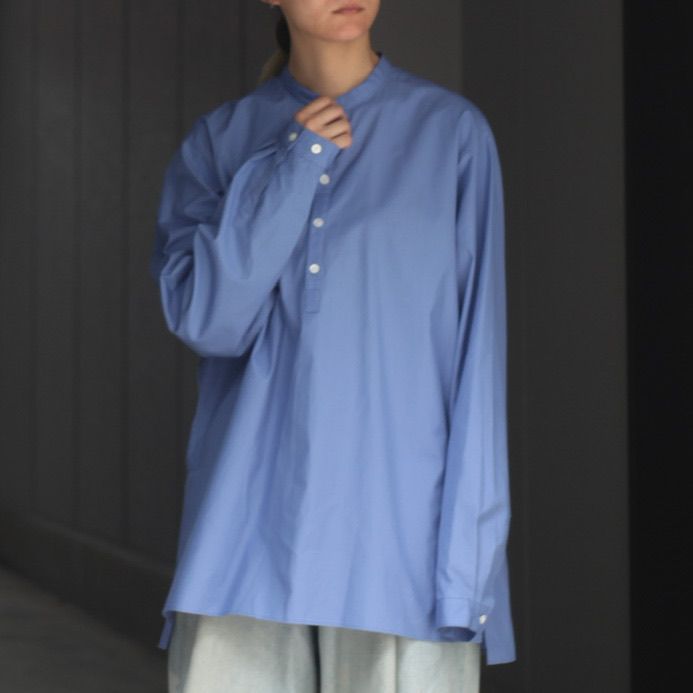 【残りわずか】Suvin Broad Band Collar Shirt - 04 (MEN_M)
