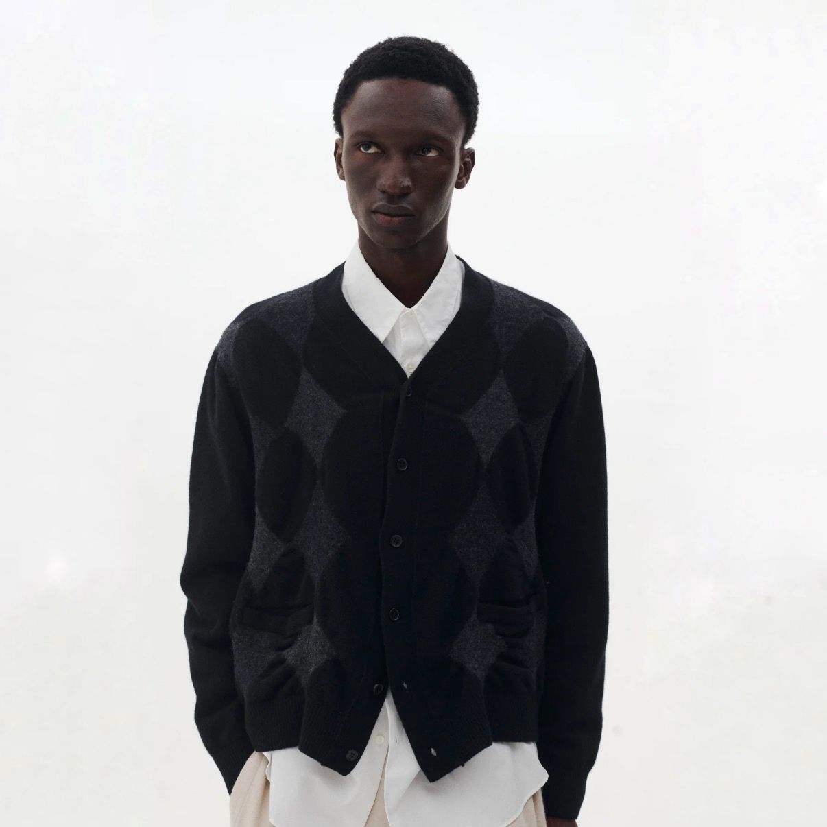 【残り一点】Boiled Wool Argyle Sweater