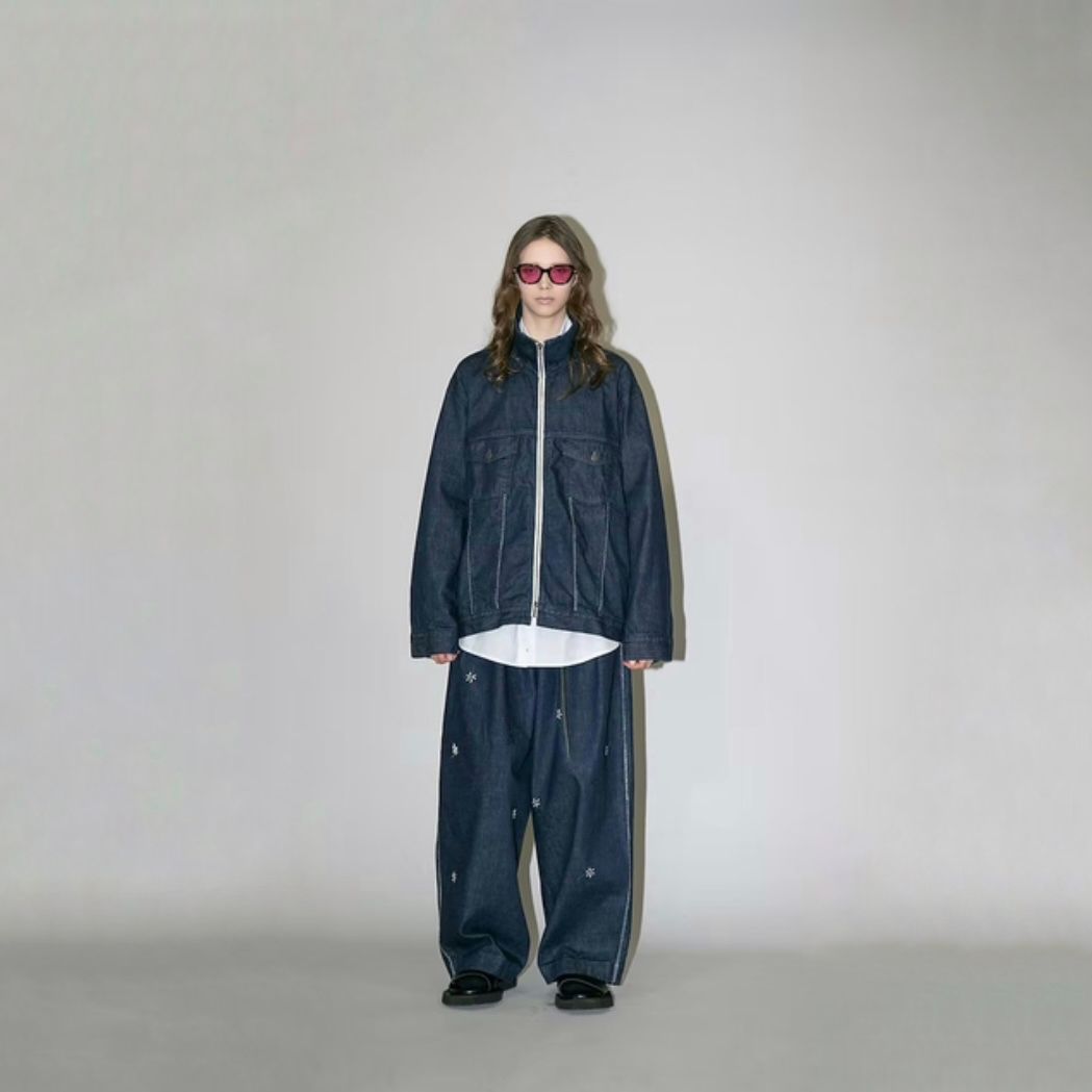 【残り一点】12.5OZワイドデニムパンツ(PRINTED_ONE WASH)