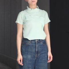 【残り一点】Todo Tiny Wave Top Short Sleeve High Neck