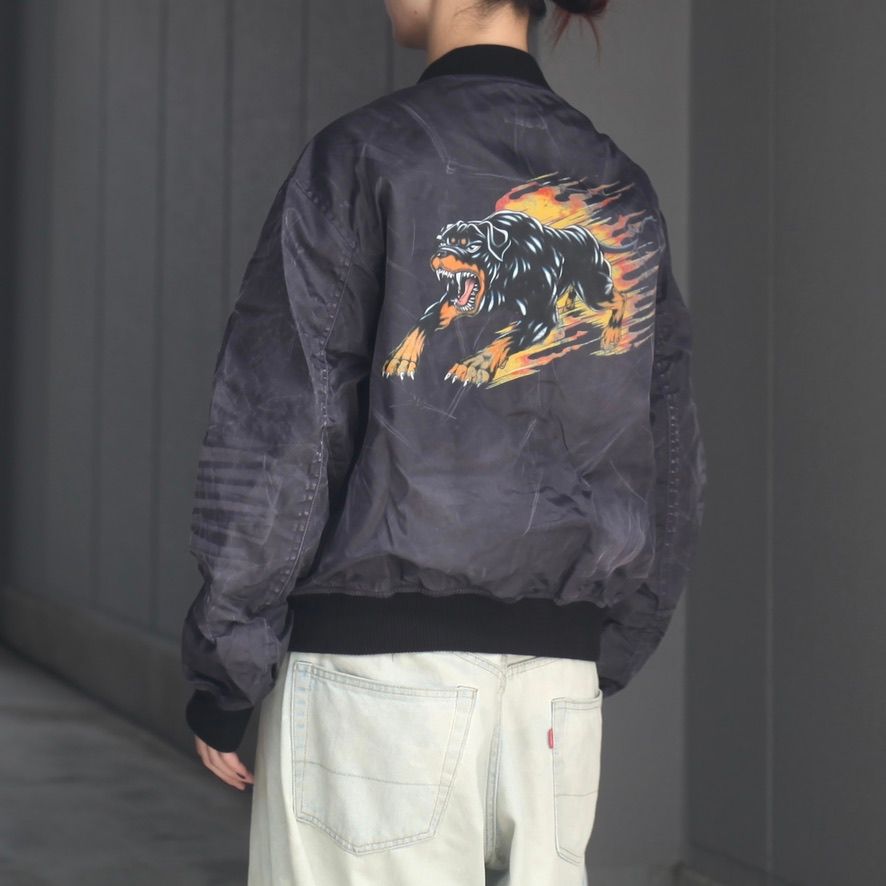 【残り一点】Jamong Two Tone Washed Ma-1 Jacket