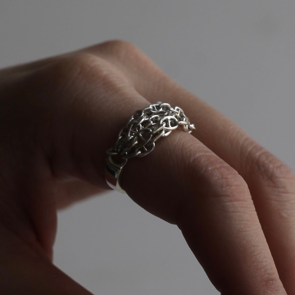 【残り一点】Anchor Chain Cluster Ring