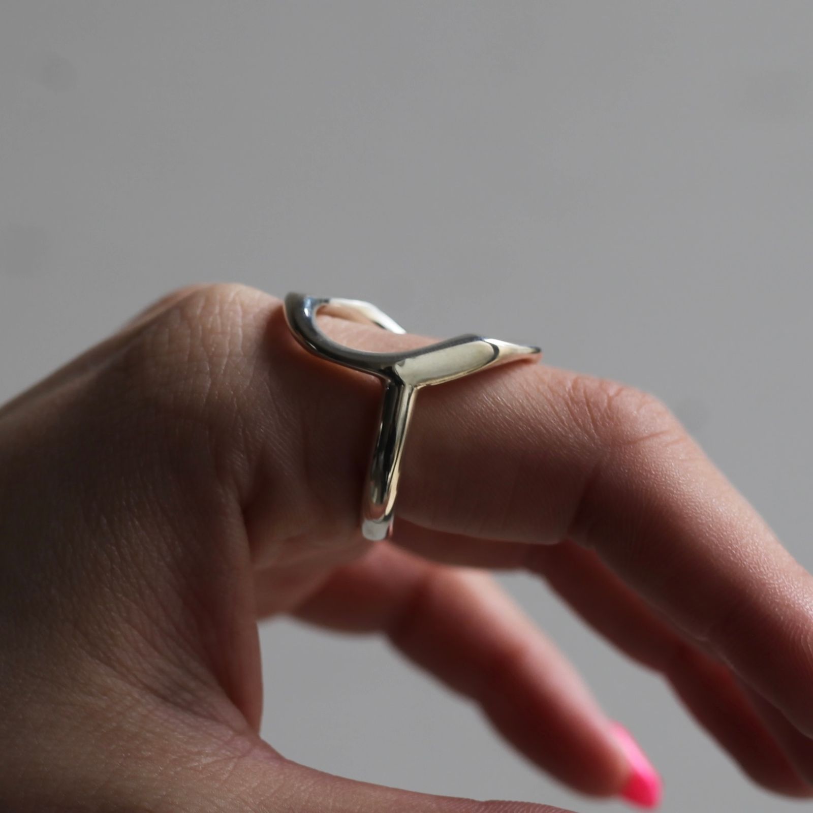 【残り一点】Curb Link Ring(WHITE)