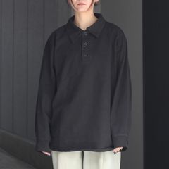 【残り一点】ヘビーコットンガーメントダイL/Sポロシャツ
