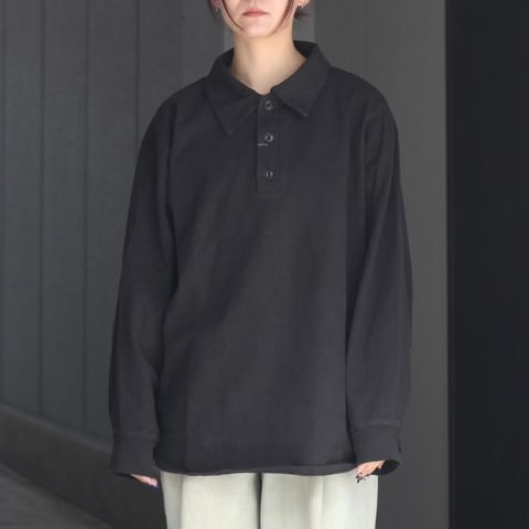 【残り一点】ヘビーコットンガーメントダイL/Sポロシャツ
