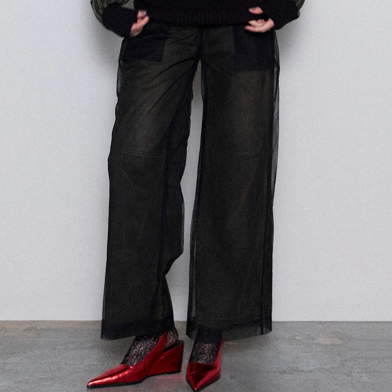 【残り一点】Tulle Layer Denim Pants