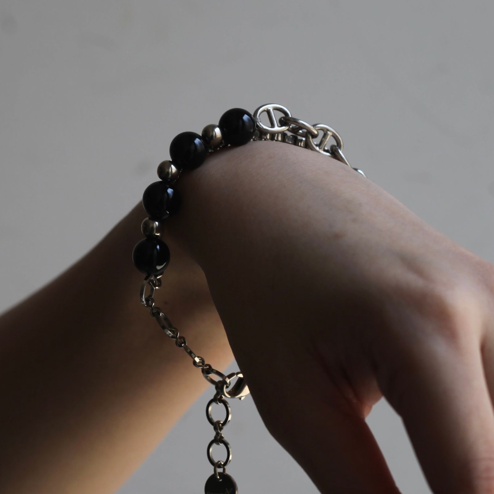 【残り一点】Beads Chain Breacelet_B(SILVER)