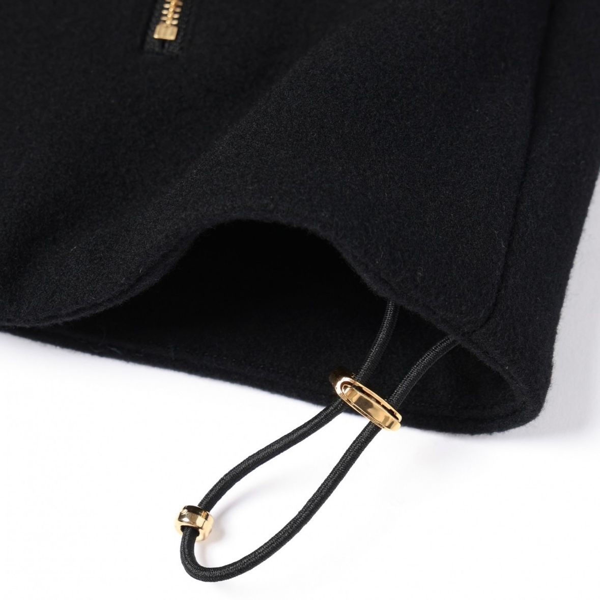 【残り一点】Lamb Wool Melton Double Collar Zip Up Jacket