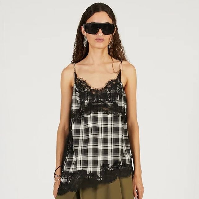 【残り一点】アシンメトリーレースキャミソール