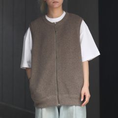 【残り一点】Moss Stitch Zip Vest