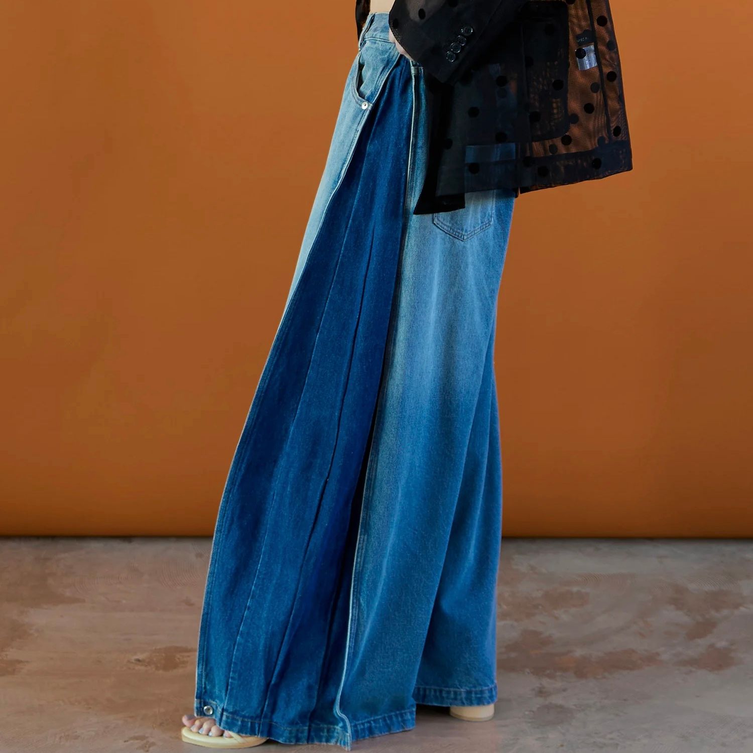 【残り一点】Side-Tuck Cocoon Denim Pants