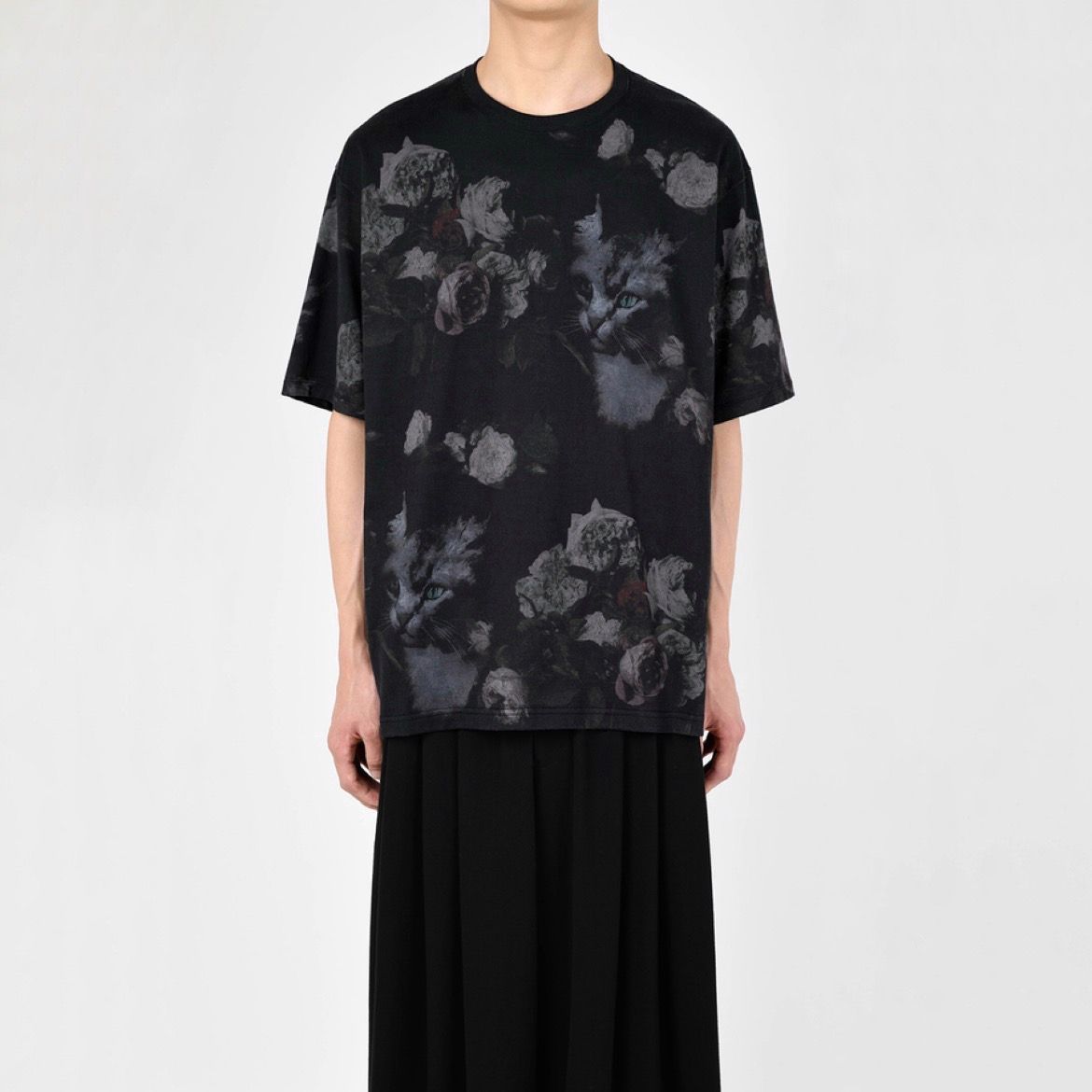 LAD MUSICIAN - 【残り一点】30/2 T-Cloth Rose+Cat Big T LAD MUSICIAN - 【残り一点】30/2 T-Cloth Rose+Cat Big T