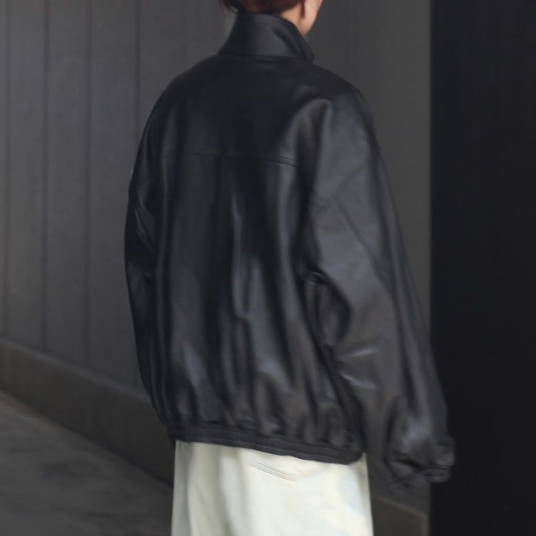 【残りわずか】Sheep Leather Stand Collar Jacket