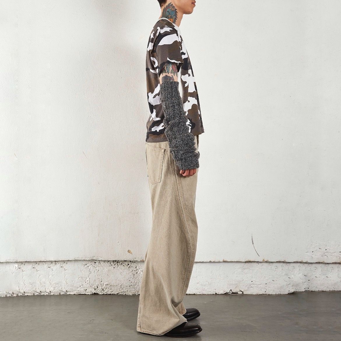 【残りわずか】3D Twisted Wide Leg Jeans