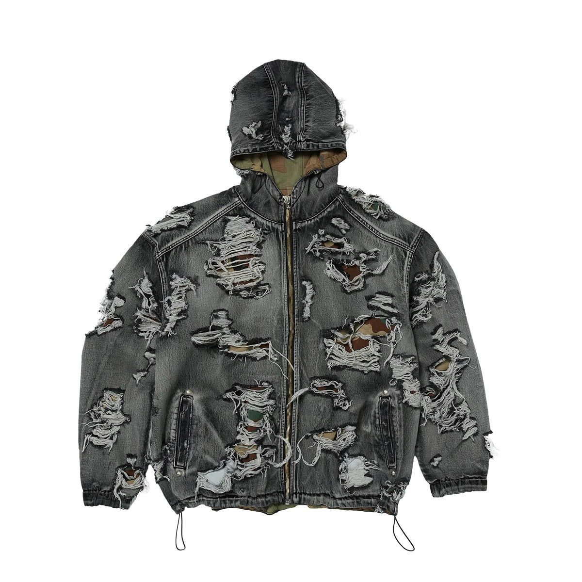 【残り一点】Hell Denim Camo Hooded Zip Up