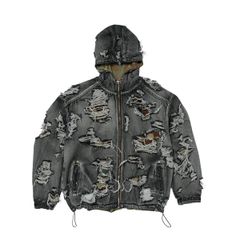 【残り一点】Hell Denim Camo Hooded Zip Up