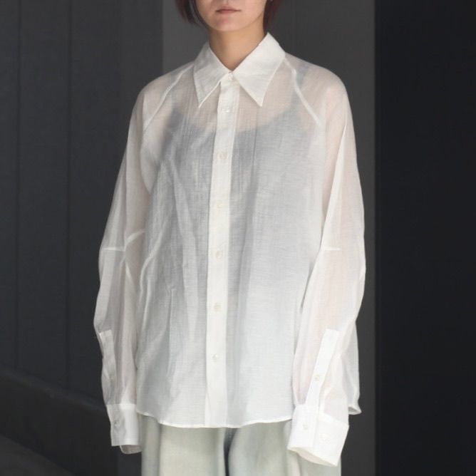 【残り一点】Semi Sheer French Seam Shirt