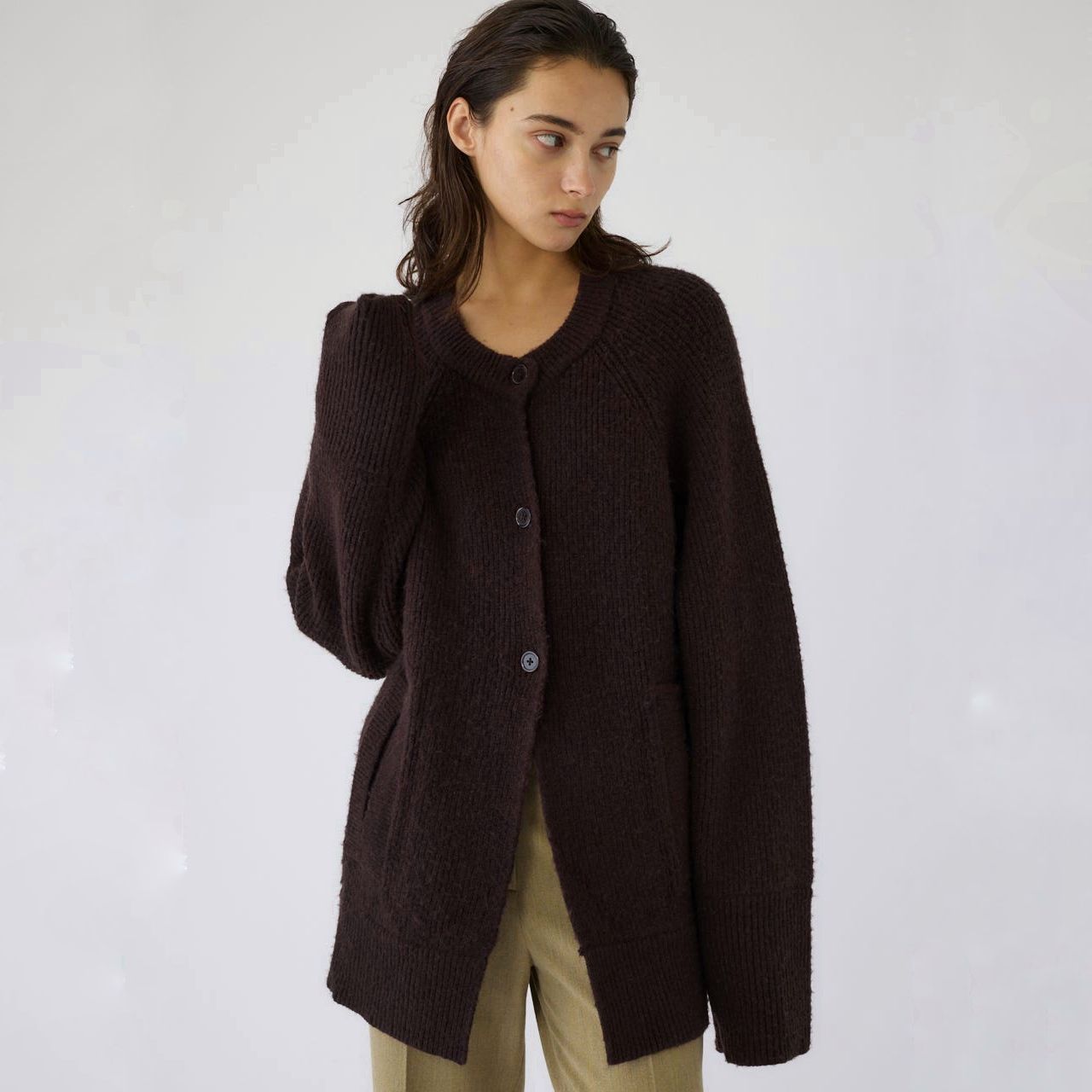 【残り一点】Poncho Like Raglan Knit C/D