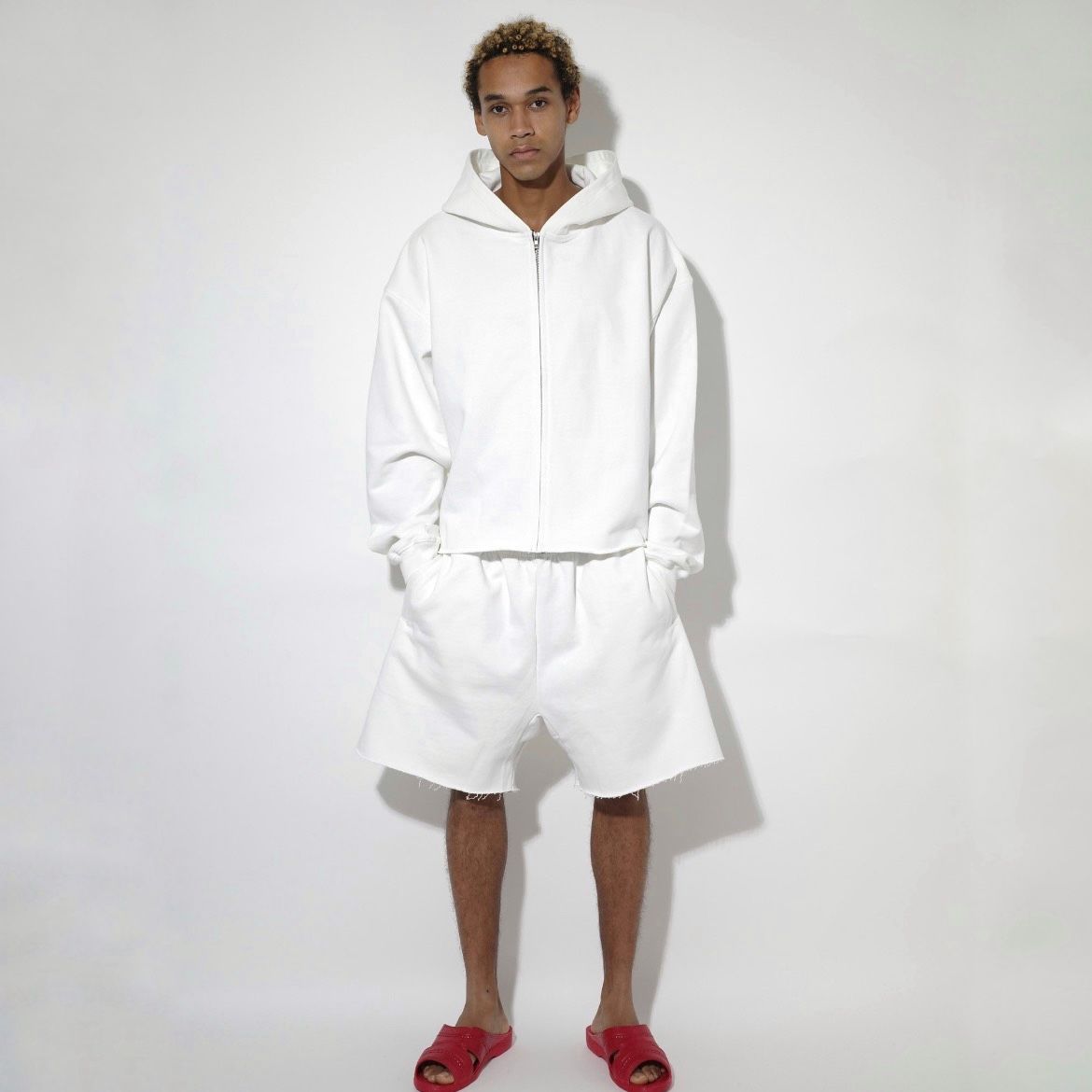 【残り一点】Cut Off Wide Zip Sweat Hoodie