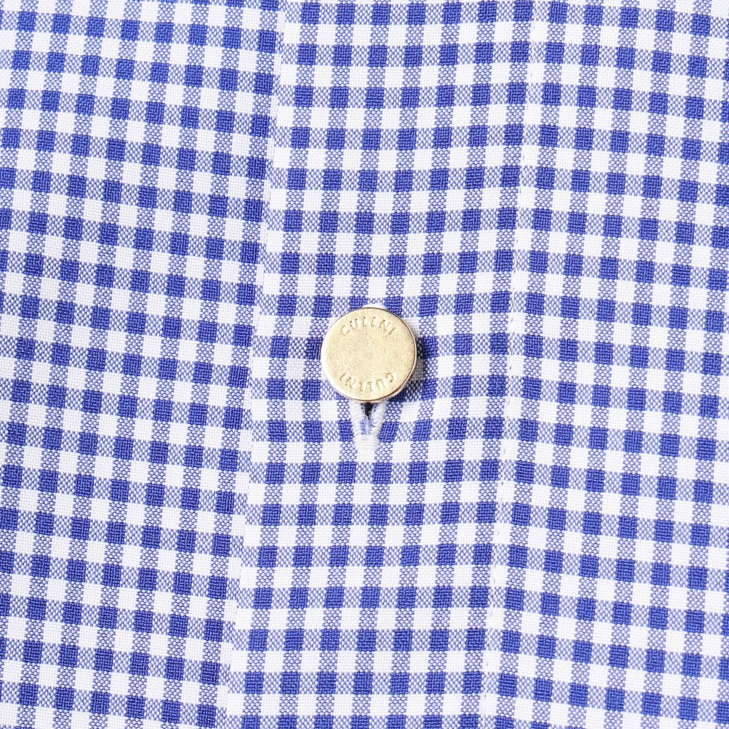 【残り一点】Gingham Check Front Fly Embroidery Patch Shirt