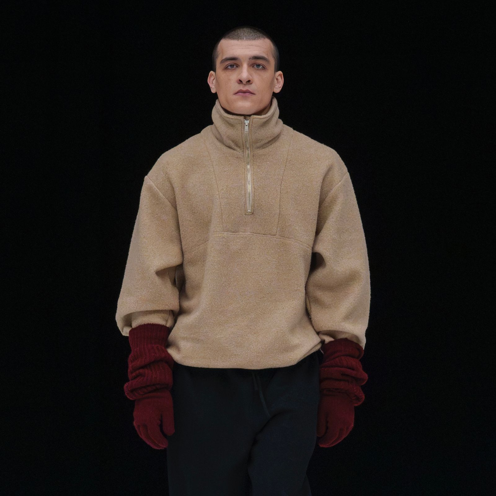 【残り一点】Wool Fleece Half Zip Pullover