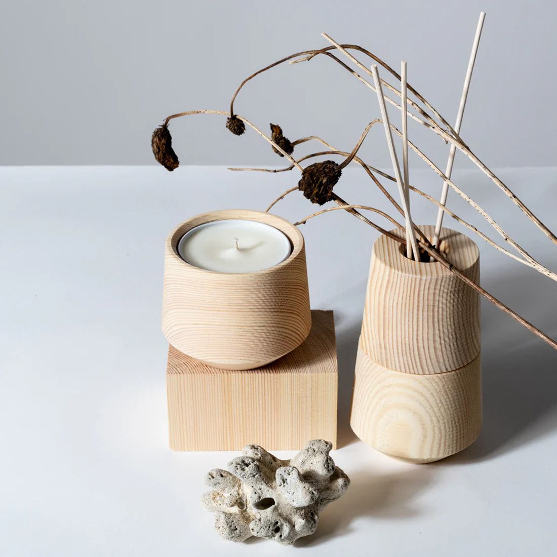 【残りわずか】Pine Diffuser Vessel & Diffuser Set(HILJAISUUSE)