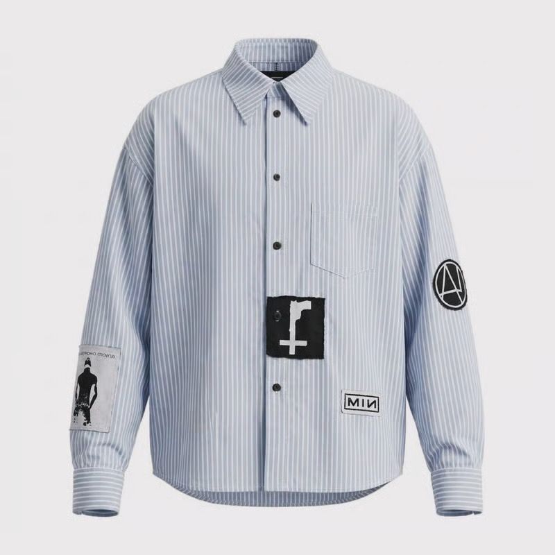 【残り一点】Bootleg Stripe Shirts With Patched(MIN)