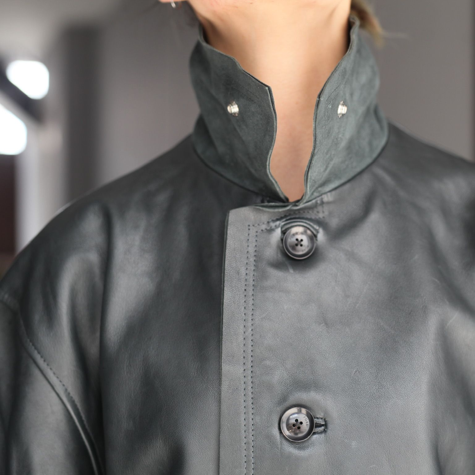 YOKE - 【残りわずか】Cut-Off Leather Car Coat | ACRMTSM ONLINE STORE