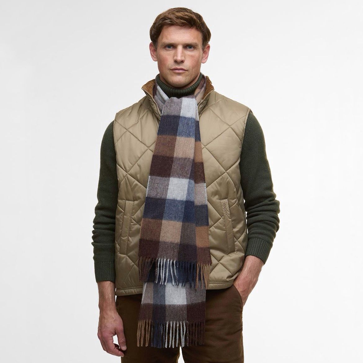 【残り一点】Lambswool Tattersall Scarf