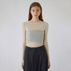 【再販売通知受付可能】Lace Knitting Tops