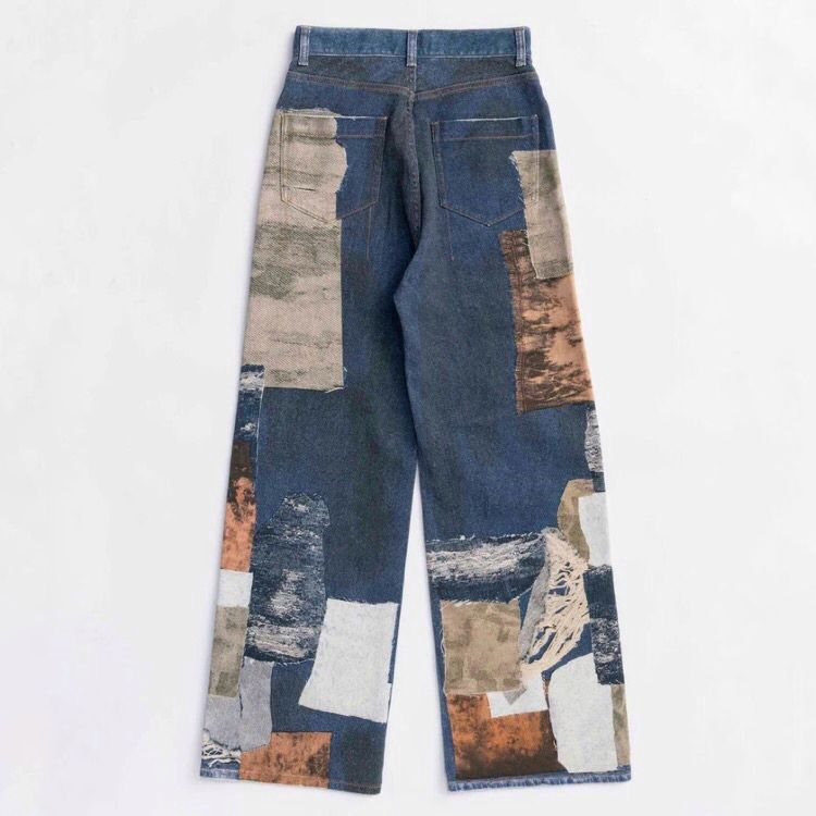 【残り一点】Patchwork Print Denim