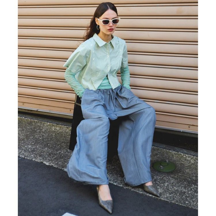 MAISON SPECIAL - 【残り一点】Button Slit Short Shirt