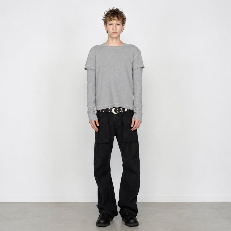 【残り一点】Panneld Layerd Sleeve T-Shirt