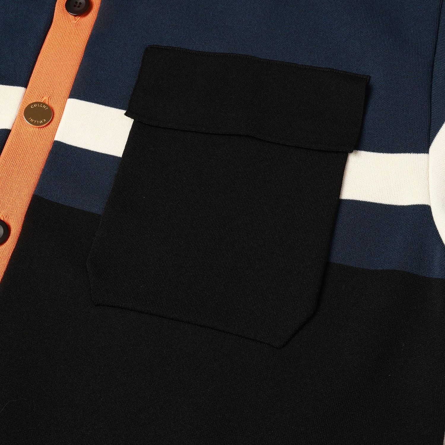 【残り一点】Collarless Buttoned Short Sleeve Knit Jacket