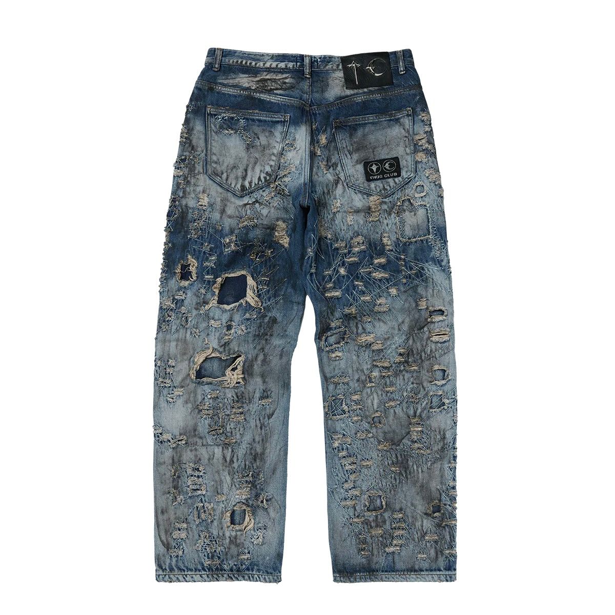 【残り一点】Hard-Washed Damaged Denim Pants
