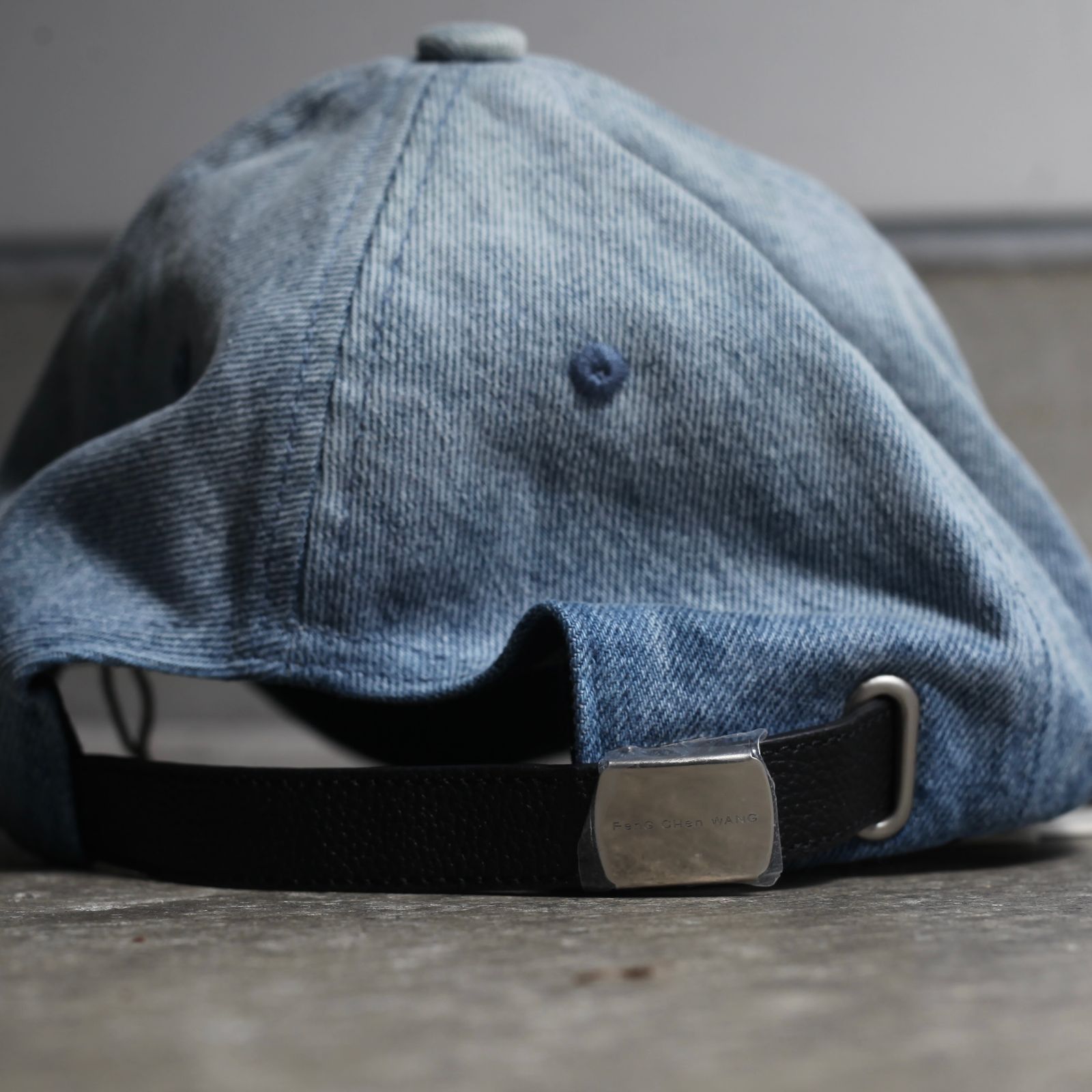 【残り一点】Blue Denim Washed Printed Baseball Cap