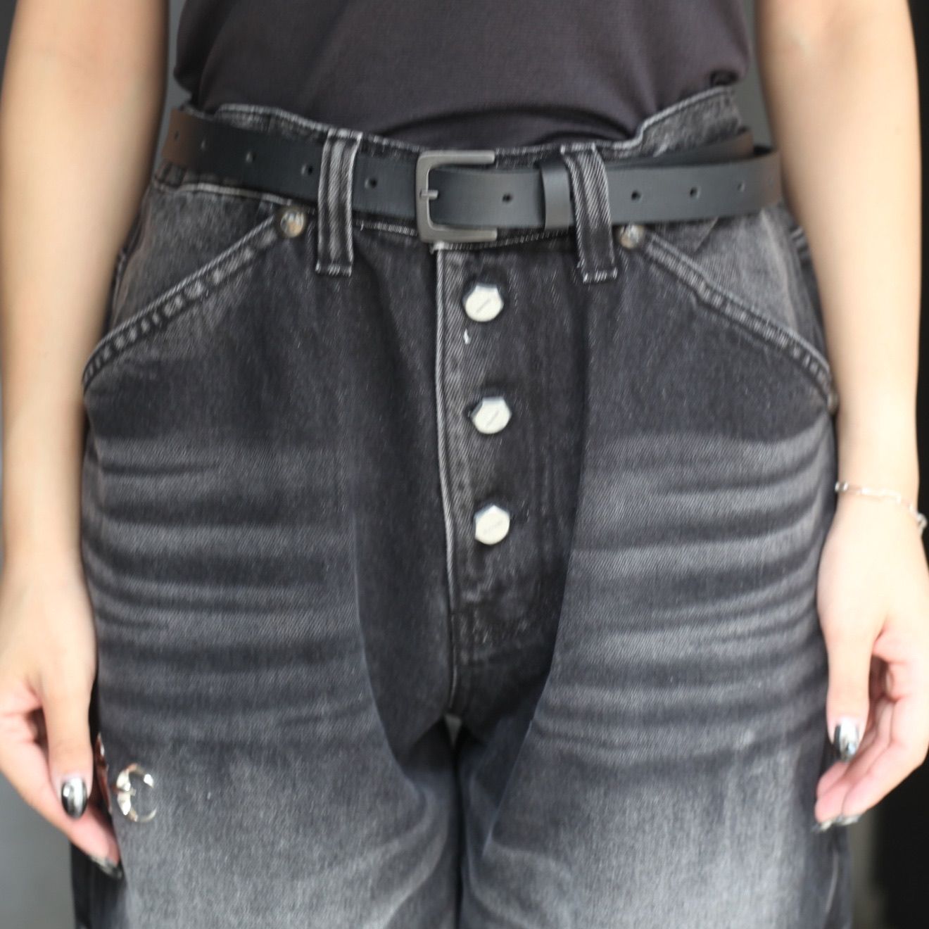 【残り一点】TC Leather Back Pocket Pants