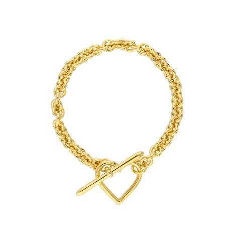【残りわずか】Heart Bracelet_Small Link(GOLD)