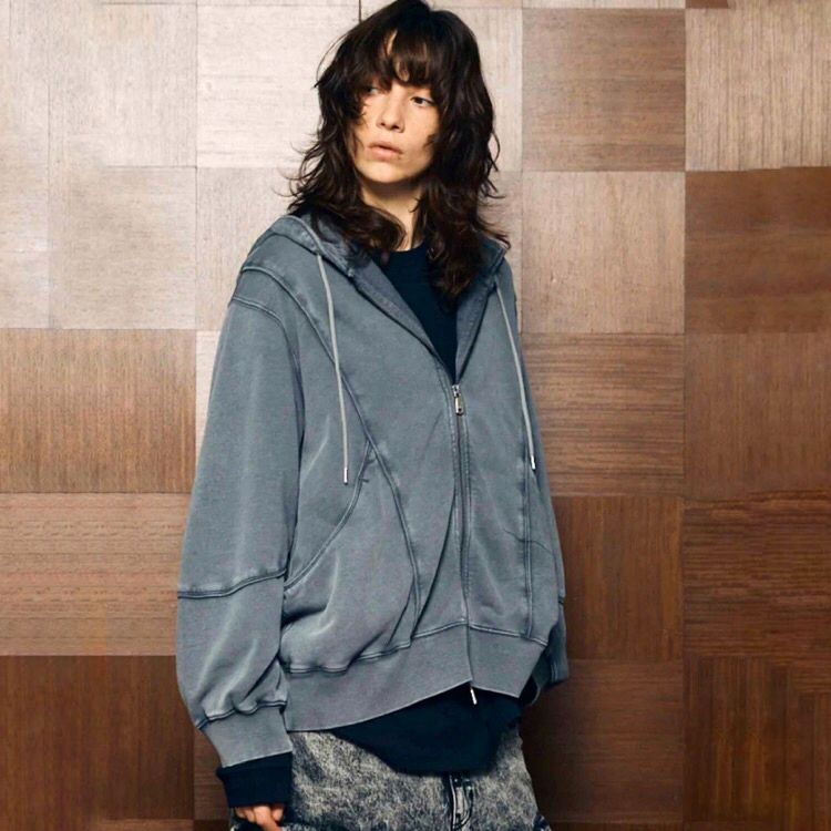 【残り一点】Piping Pigment Dye Zip Parka