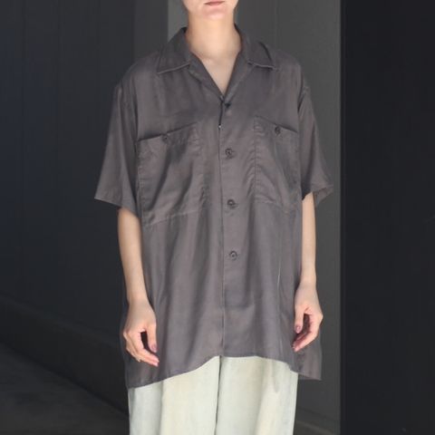 【残り一点】Cupro Open Collar Shirt