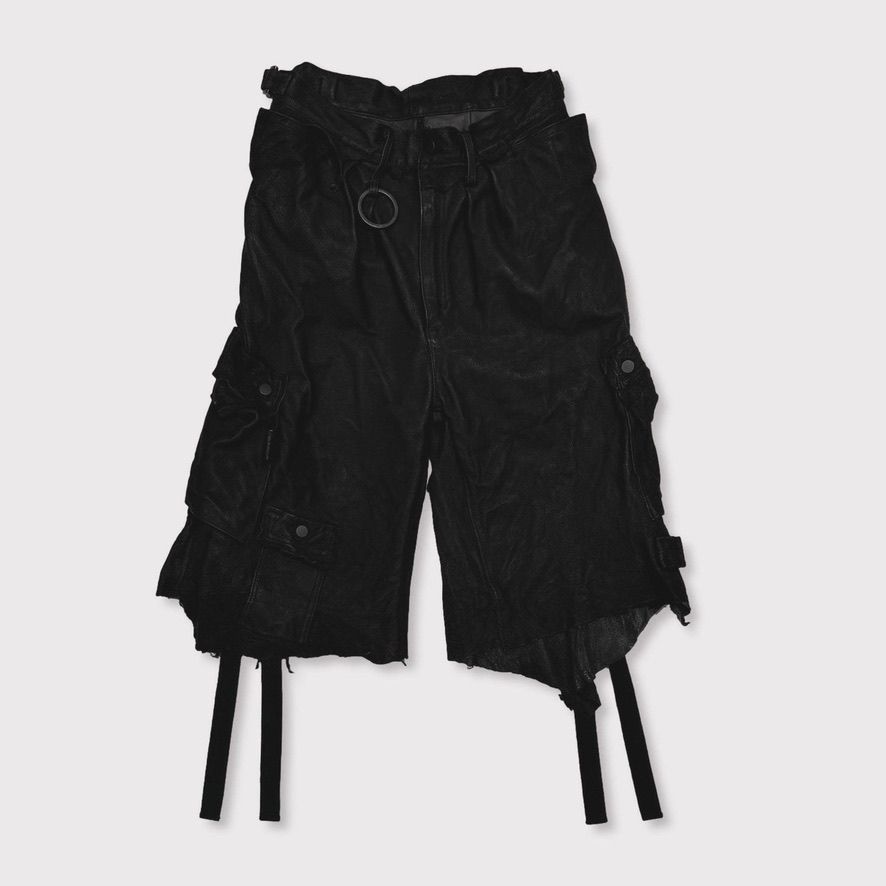 【残り一点】Rustic Edged HBT Short(VEGETABLE TANNING PIG LEATHER)