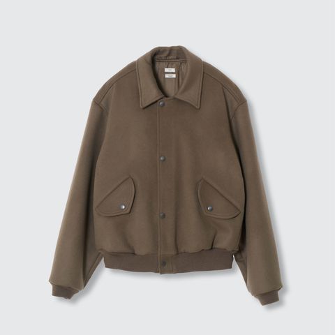 【残り一点】Super160's Wool Beaver Melton Bomber Jacket