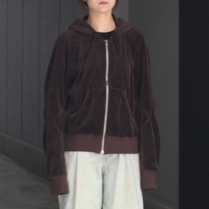 【残り一点】Velour Zip Up Hoodie