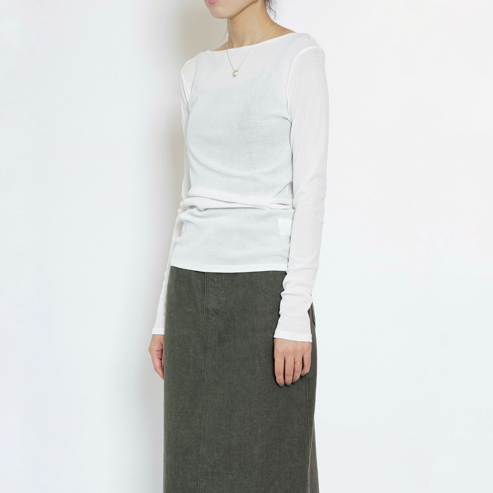 【残り一点】Sheer Teleco Boat Neck Top L/S